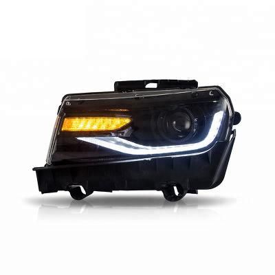 LED Headlights Assembly Dynamic Style Sixth-Generation Chevy Gen-6 2014-2015 Camaro