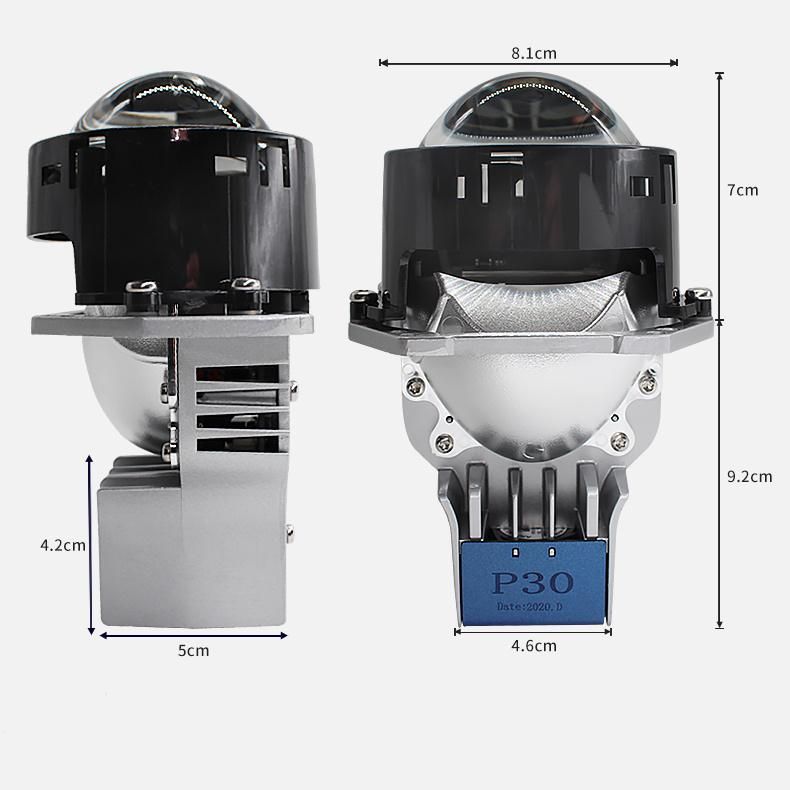 Car Projector Headlight P30 65W LED Car Projector Lights 7500lumen LED Projector Headlight Conversion
