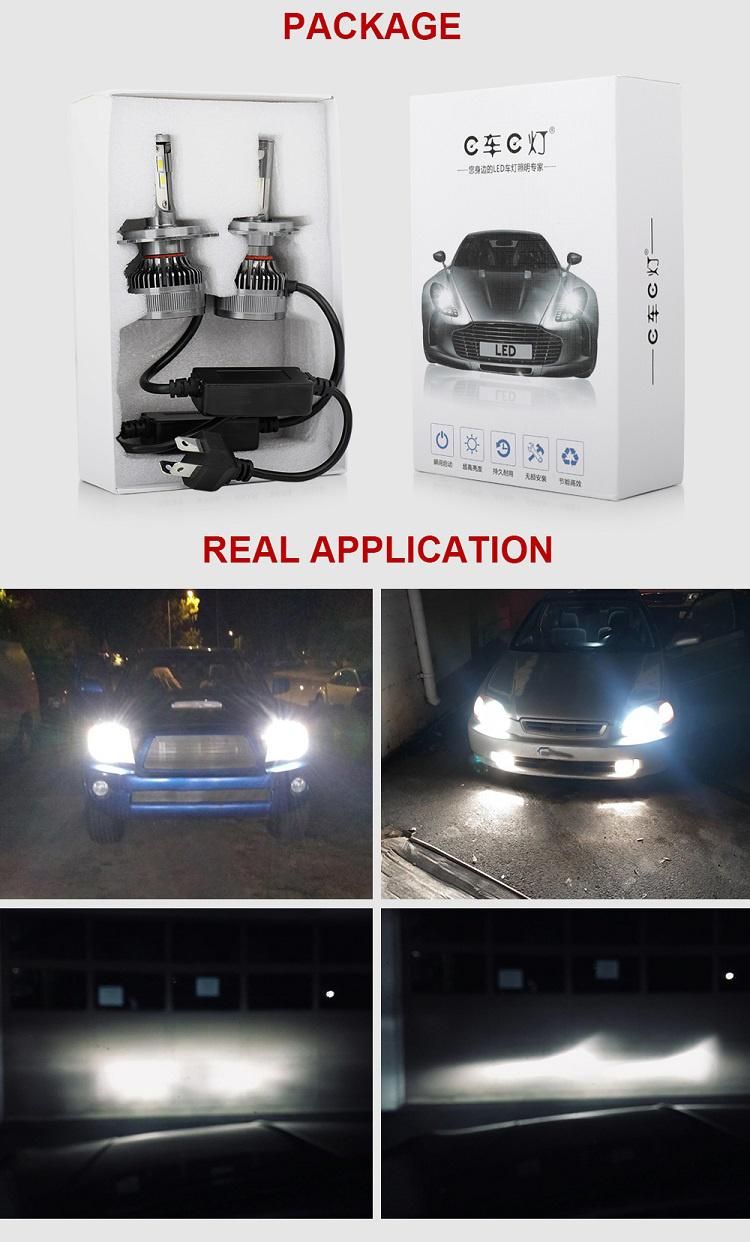 High Power 72W 16000lm 6500K Canbus Decoder Luces Focos H7 H11 LED H4 Car LED Headlight for Vehicle