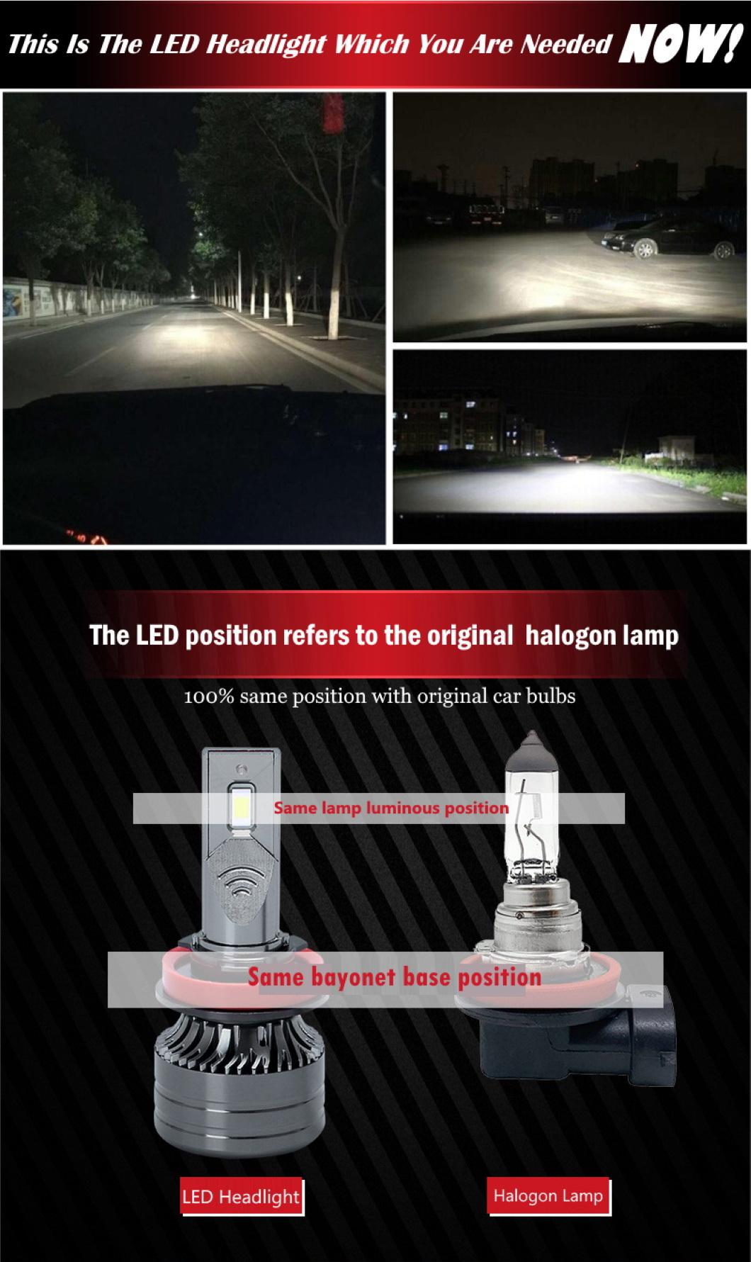 High Power Auto H4 LED Headlight Car H1 H7 H3 H11 LED Headlight Bulbs 70W 8000lm LED Headlight