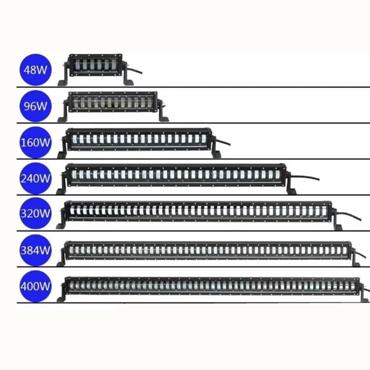 48W 96W 160W 240W 320W 400W Single Row LED Light Bar for Jeep 4X4 Car 12V 24V Offroad Driving Bar Light