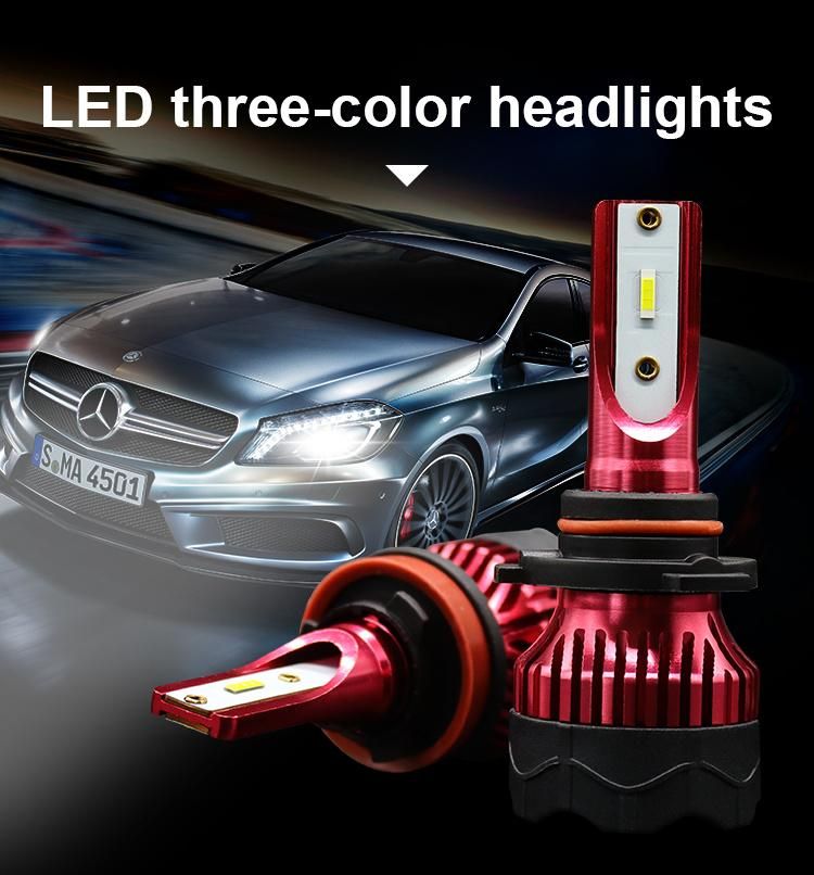 Carolyn K5 Tri-Color 4 Color Flash Auto Lamp H7 H11 H4 Super Spotlight LED 880 9005 H13 Multi-Color LED Headlights