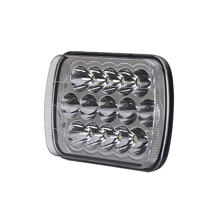 4X4 Rectangle H6054 LED Headlights 5X7 7X6 Headlamp Hi/Low Sealed Beam H4 9003 Plug 6054 H5054 Compatible with Chevy S10 Van/Jeep Wrangler Yj Xj Faros LED