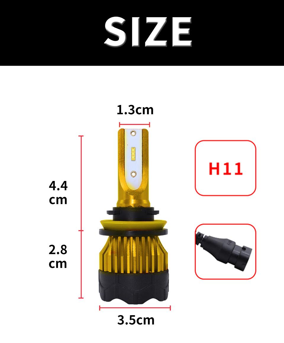 K5 H4 H7 Car LED Bulbs, 9005 9006 12000 Lumen H1 H11 H3 K5 H7 H4 Auto LED Headlight