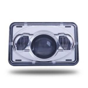 4X6 Inch Clear PC Lens Square DOT High Beam Headlamp Waterproof Light Truck Trailer LED Headlight