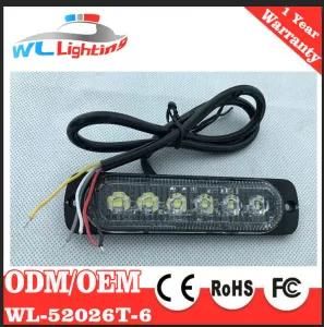 Super Slim Surface Mount Warning Light 6 LED Flashing Lamp