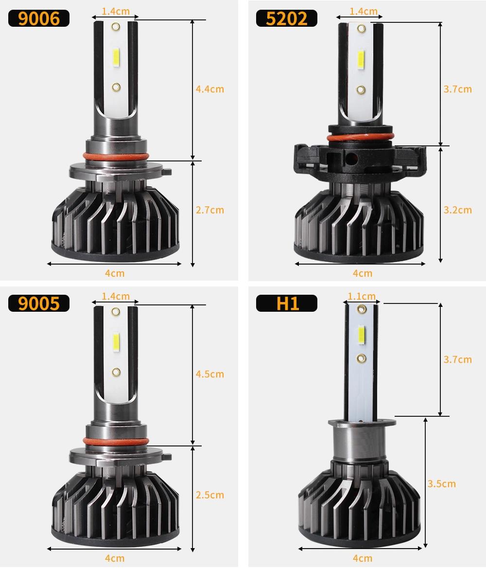 Super Bright H3 Headlight Bulbs 26W 6000lumen LED in Car