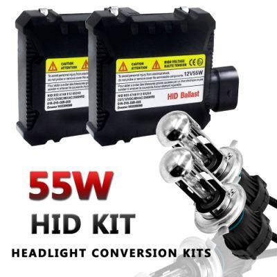 55W H4 HID Xenon Kit 3000K 6000K 8000K 10000K Car Light Bulb