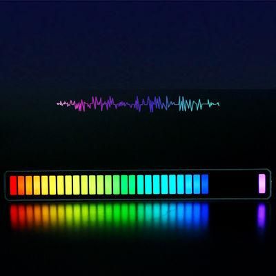 Creative Colorful LED Ambient Light with 8 Modes Music Sync 32-Bit Audio Spectrum Light for Car, Gaming