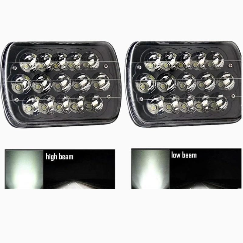 Square 45W 5X7" Auto LED Headlight Hi/Lo Beam 10-30V for Trucks off Road Accessories Car