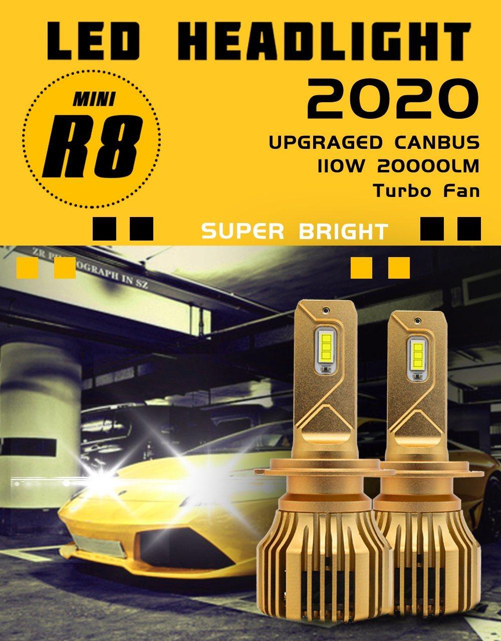 High Power 12V Car Conversion Kits H4 H11 H1 9005 9006 LED H4 LED H7 Auto 110W 20000lm R8 LED Headlight