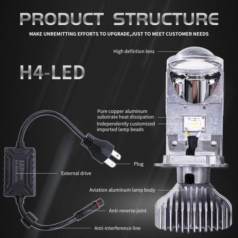 LED Mini Car Auto Motor Motorcycles Lights H4 LED Projector Headlight