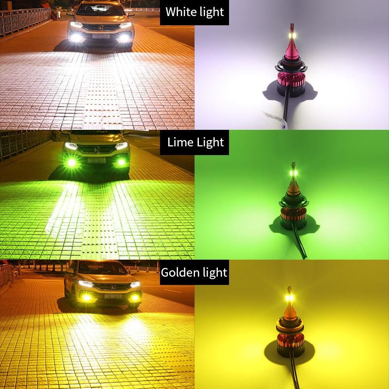 Carolyn K5 Tri-Color 4 Color Flash Auto Lamp H7 H11 H4 Super Spotlight LED 880 9005 H13 Multi-Color LED Headlights