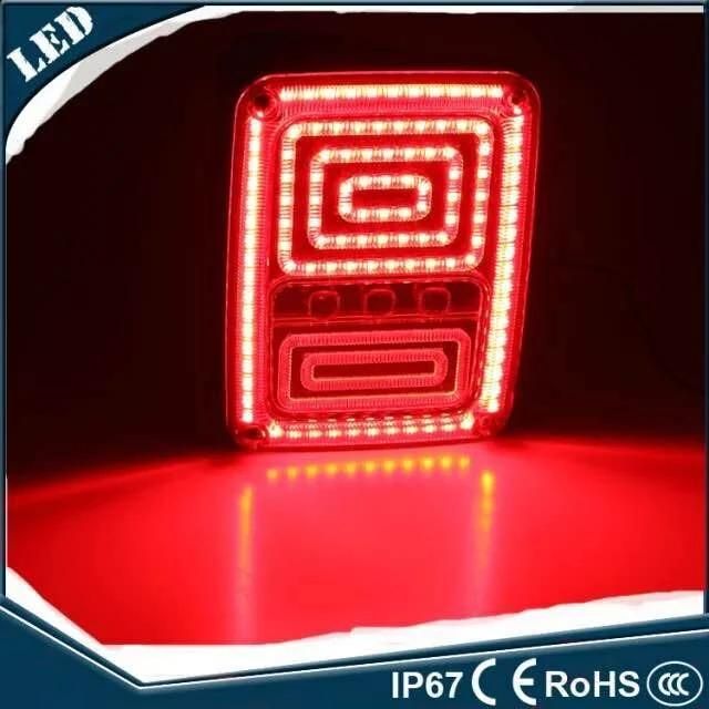for Jeep Wrangler Rubicon LED Tail Light Run Turn Reverse Brake Light Jk LED Rear Lamp