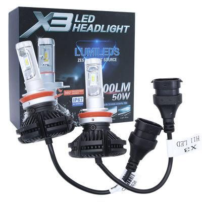 LED Light Bulbs for Headlights 6000lumen 50W Truck Headlight Bulbs