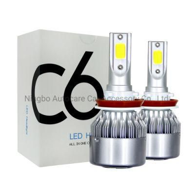 C6 LED Light Auto Head Lamps C6 LED Head Light 9005 9006 9007 H1 H3 H4 H7 H11 Auto LED Head Light C6 LED Light