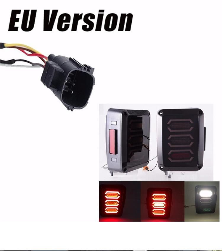 Smoked LED Tail Light for Jeep Wrangler Reverse Brake Taillights Turn Signal for Jeep Jk 2007 - 2017