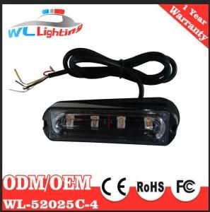 LED Safety Warning Lights in Liner 4 Lens 4W Surface Mount Strobe Light