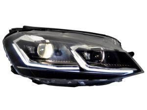 Car Parts LED Headlight Biled Projector Lens with Dynamic Turn Signal for Volkswagen Golf Mk7