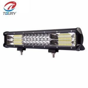 216W Offroad Car LED Light Bar 12V24V Waterproof Three Rows LED Light Bulb