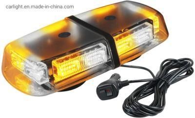 High Intensity Law Enforcement Emergency Hazard Warning LED Mini Bar Strobe Light with Magnetic Base for Snow Plow, Trucks, Construction Vehicles