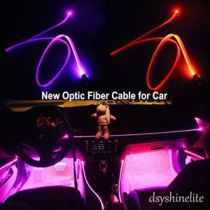New Car Light Easy DIY Atmosphere Lighting Holder with Side Glow Fiber Optic Cable with Skirt Car Interior Decor
