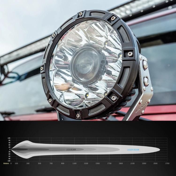 7 Inch Work Light High Low Headlight 1000 Meters Illumination Distance LED Laser Light