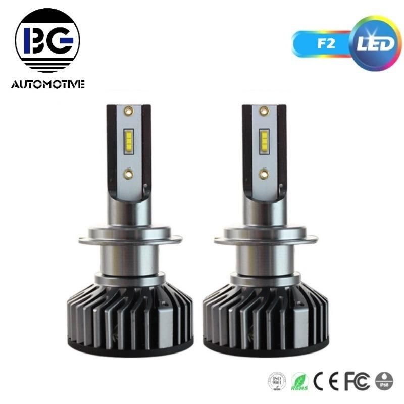 F2 LED Headlight Aluminum 6030 Material 12V 72W 12000lm 6500K LED Headlight H11