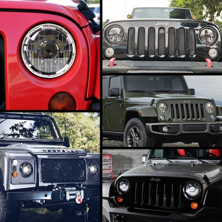 7 Inch LED DRL High Low Headlight Work Light with Laser Core for Jeep Wrangler Harley Motorcycle off-Road Driving Light LED Laser Light