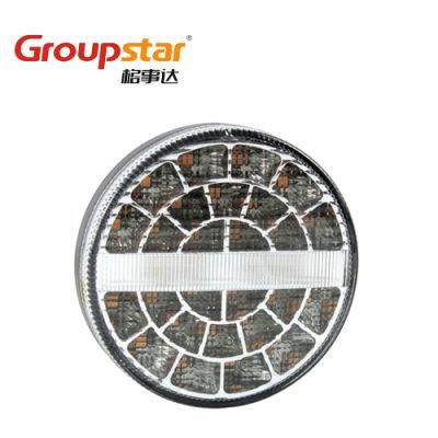 Manufacturer High Quality 10-30V Round Bus Front Position Front Indicator LED Light for Truck Trailer