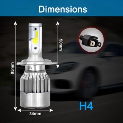 C6 H4 H7 H13 H11 9005 9006 COB LED Headlight 72W 8000lm All in One Car LED Headlights Bulb Head Lamp Fog Light H1 H4 H7 H11 LED