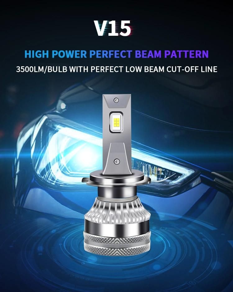 Weiyao Super Bright V15 H3 High Power Auto Car Accessories Hot Selling LED Headlight Bulbs H3 Car LED Headlight