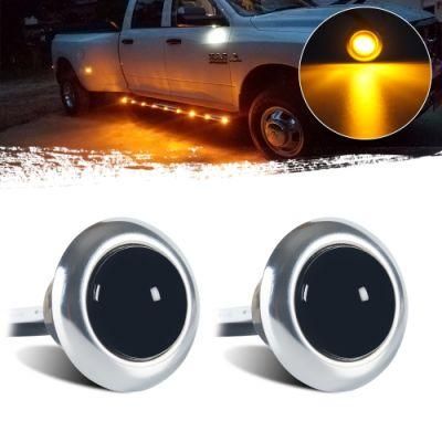 Amber 3/4&quot; Round Turn Signal Light Car Truck Tractor Boat RV Offroad Trailer LED Side Marker Clearance Light