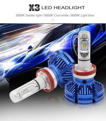 X3 LED H4 Motorcycle Headlight Bulbs LED H7 H1 H11 6500K 12000lm Motor Head Lamp Fog Lights