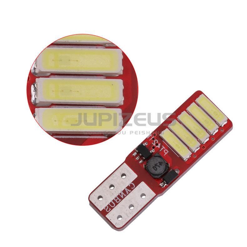 T10 W5w Canbus 10 SMD 7020 LED 10SMD LED Super Bright Wedge No Error Clearance Light DC12V