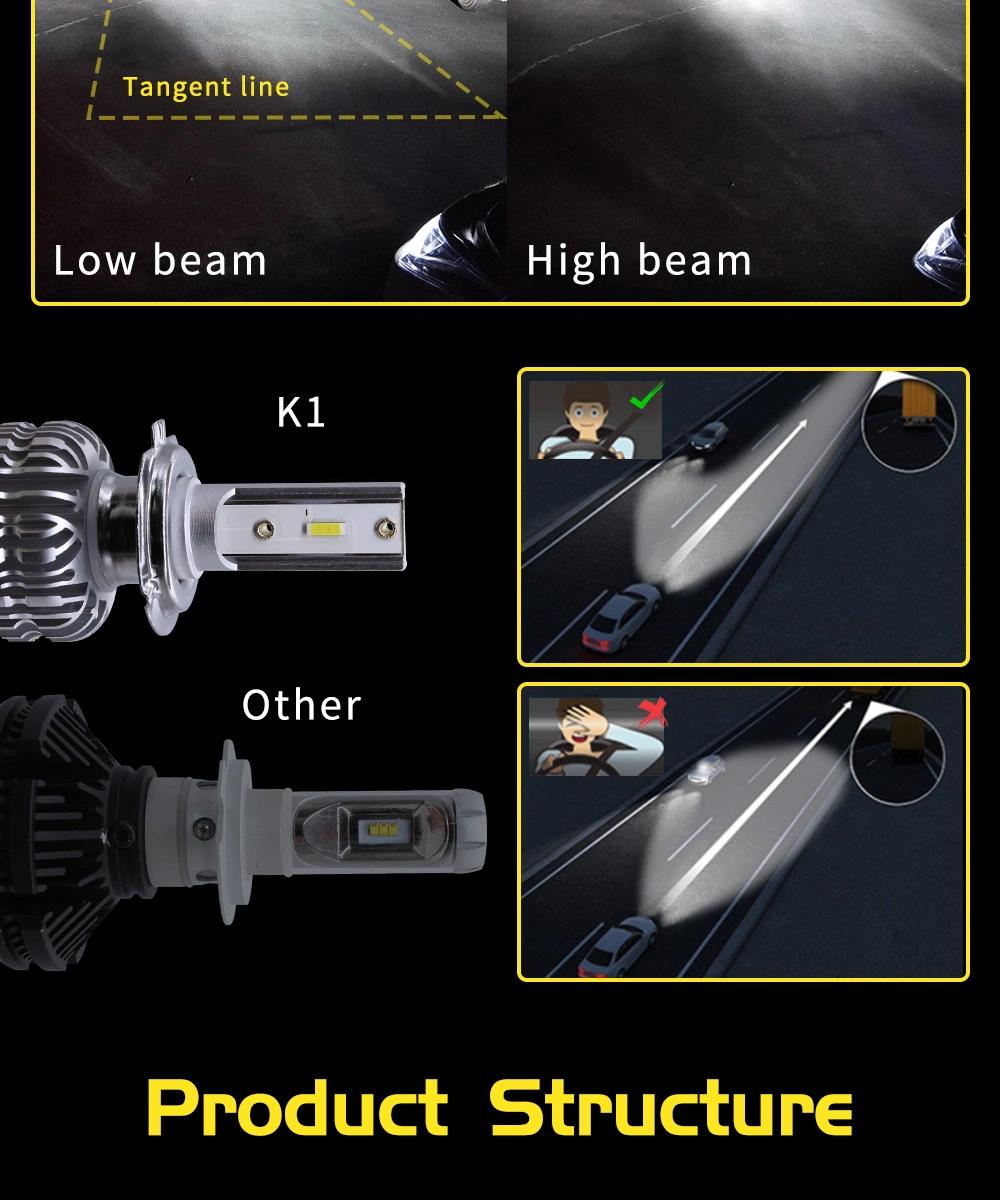 Fanless S1 K1 LED H4 Hb2 Headlight High&Low Auto Light