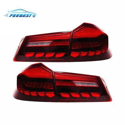 Upgrade Auto Parts Car LED Tail Lamp for BMW 5 Series G30 G38 Red Rear Stop Light 2018 2019 2020 Brake Lamp Dragon Scales Back Lamp