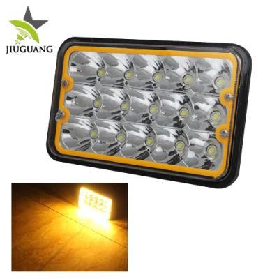 Hot Sale LED Driving Light Angel Eye Beam 12V 24V 4X6 Inch Multi Colors Square Car LED Headlight for Trucks Offrord