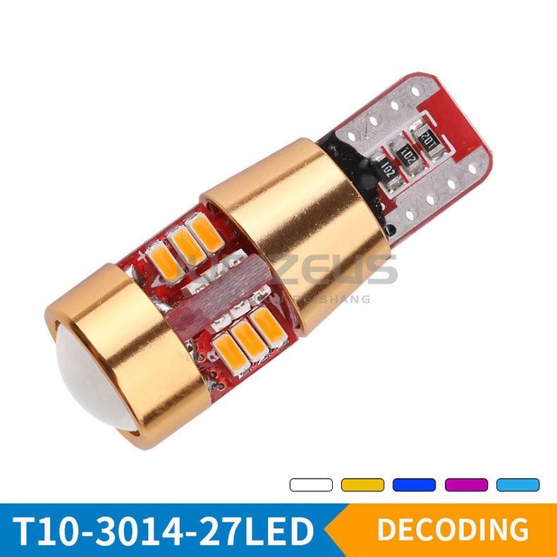 12V Canbus T10 3014 with 27SMD Car Light Bulbs LED for Trucks Dome Reading Parking Reserve Light