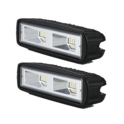 6.3 Inch 48W Mini LED Work Light Strip Spot&AMP, Flood Light Bar SUV Driving Offroad