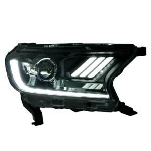 Car LED Lamps Mustang Style Auto Biled Headlight for Ford 2015 Ranger Endeavour Everest