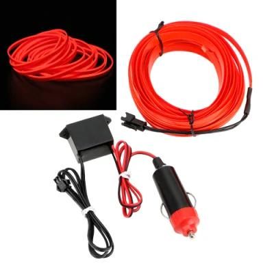 Forauto 5 Meters Car Interior Lighting Auto LED Strip EL Wire Rope Auto Atmosphere Decorative Lamp Flexible Neon Light DIY