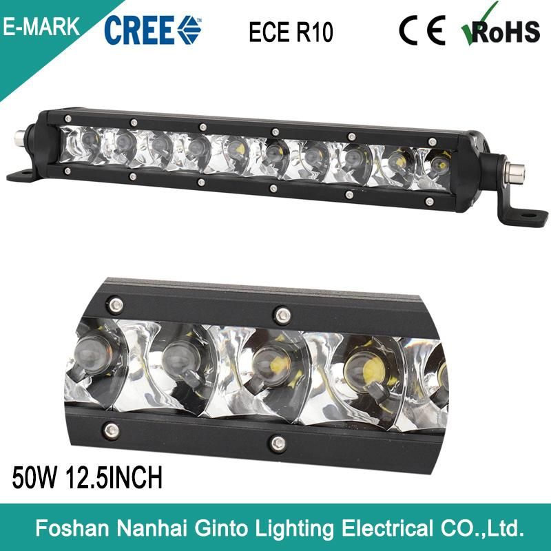 Slim Single Row LED off-Road Light Bars for Truck/Grille/Marine/Jeep/Car/Offroad