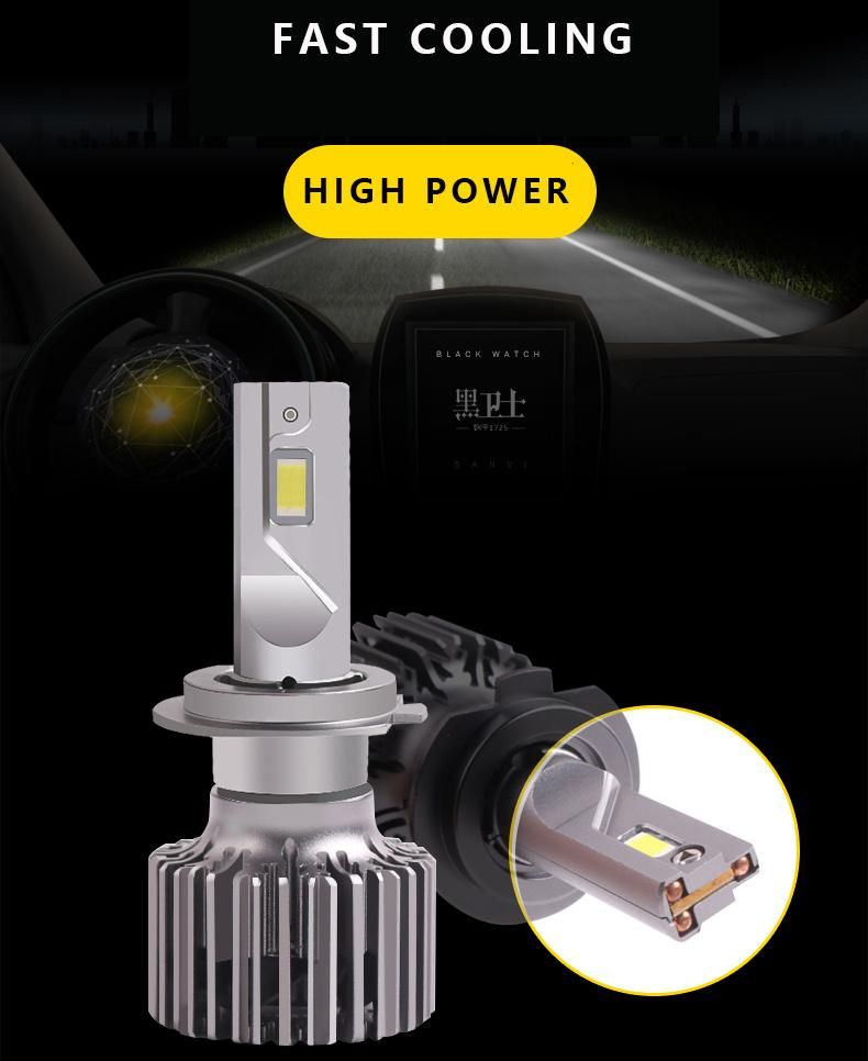 Sanvi Auto 12V 55W 5500K Light Parts LED Lamp 9005 9006 H11 H1 H4 LED Headlight Bulb Kit Luces LED H7 9012 3 Heat Pipe LED Headlamp Motor Lights