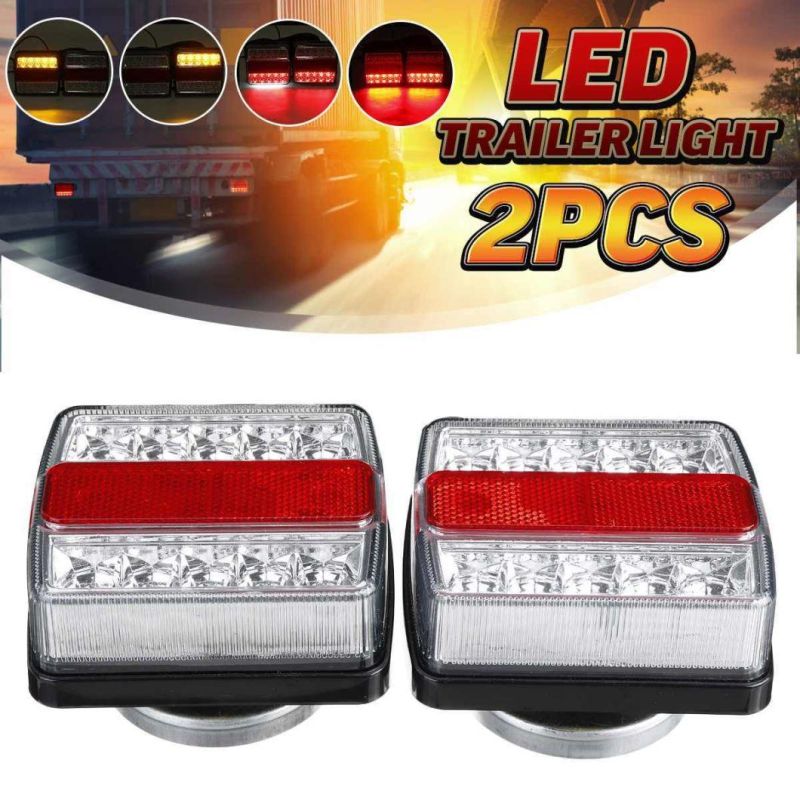 Magnetic LED Trailer Towing Light Kit W/Reflex, Universal LED Trailer Rear Light, Board Tail Brake Stop Indicator License