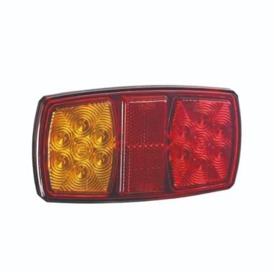 E-MARK 10-30V UV PC Lens Rectangle Submersible Boat Marine Trailer Indicator Turn Reflector LED Tail Light