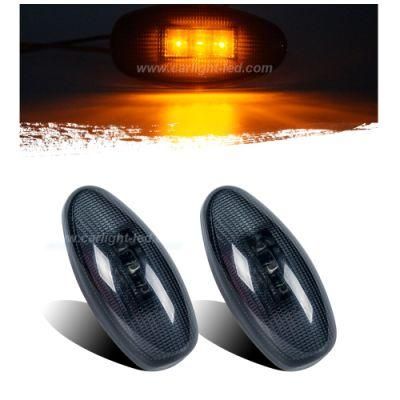 for Gmc and Chevrolet Silverado Smoke Lens LED Side Marker Lights Set