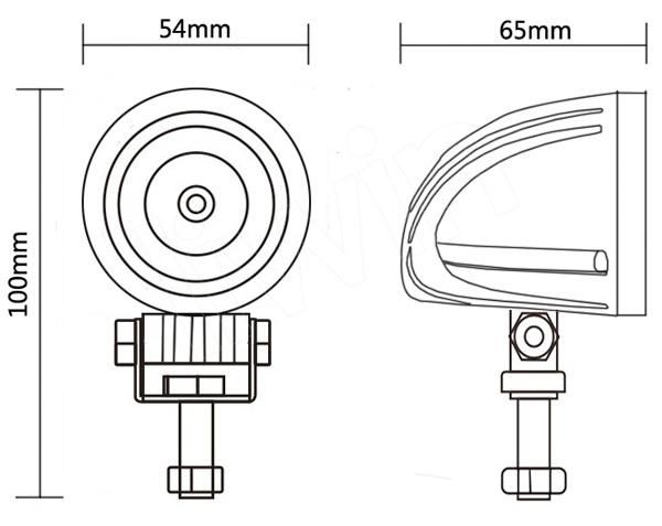 Aluminum Housing Mini LED Working Light Small Size 2inch 760lm Powerful Work Light