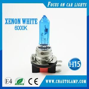 Super White 12V 15/55W H15 Halogen Bulb with E-MARK Certification