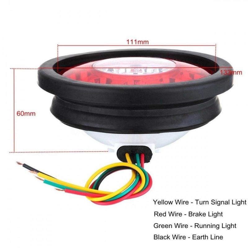 Round 19 LED Truck Trailer Lorry Brake Stop Tail Light